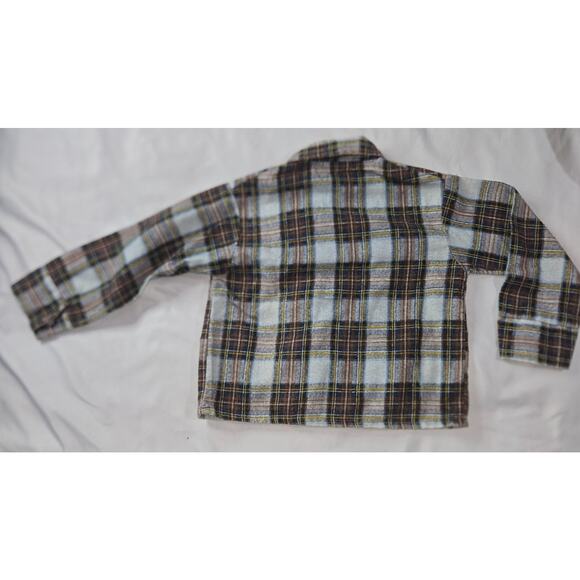 Vintage Boy's Size 4 Outfit Lot Button Up Flannel Jean Pant Doe Spun Wrangler - Picture 7 of 16